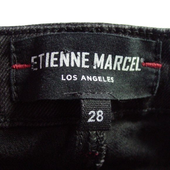 ETIENNE MARCEL Los Angeles $228 Distressed Studded Skinny Jeans 28 - Picture 7 of 8